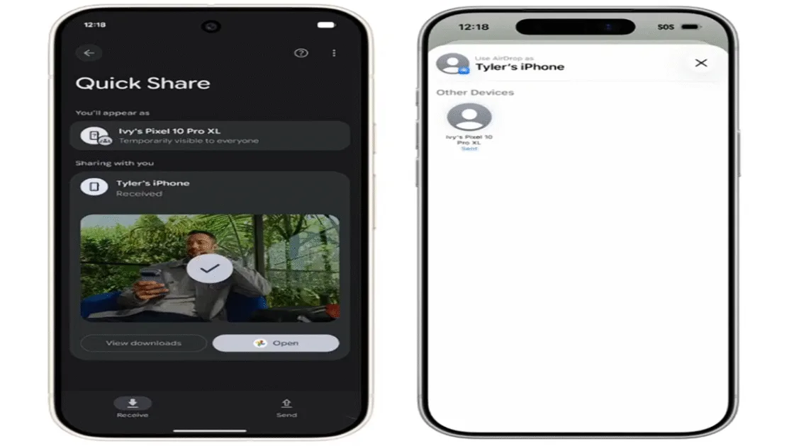 Pixel 10 Can AirDrop to iPhones Now