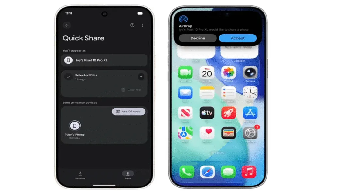 Pixel 10 Can AirDrop to iPhones Now