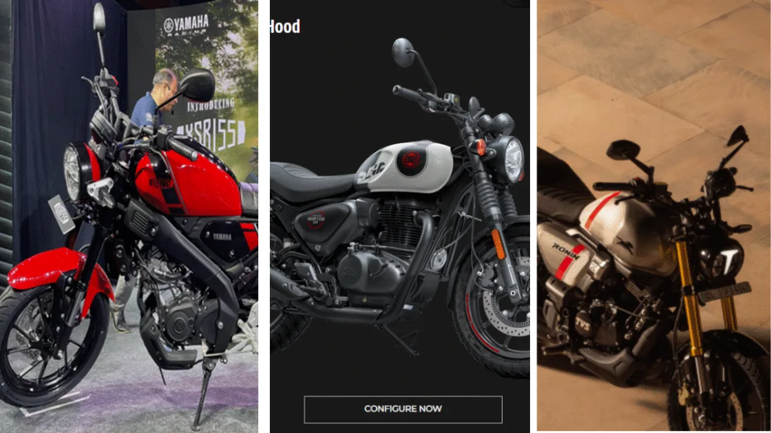 Yamaha XSR 155 vs Hunter 350 vs TVS Ronin comparison